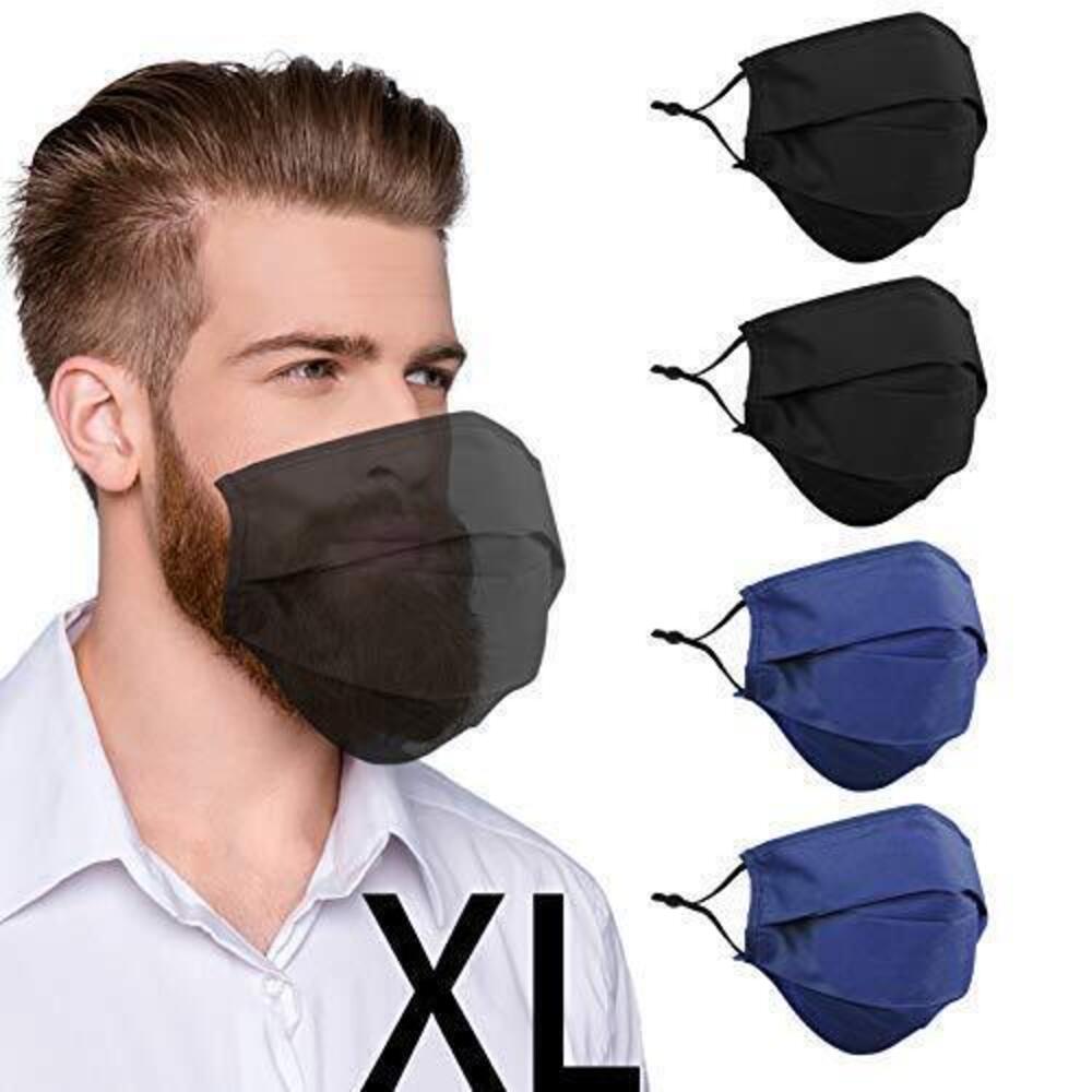 2630 Beard Face Mask for Bearded , Extra Large XL Facemask with Nose Wire